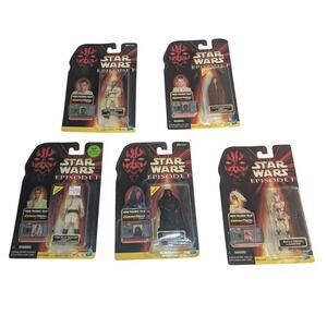 Star Wars Episode I CommTech Figure Lot Obi Wan Darth Maul Anakin Sealed